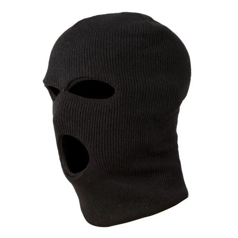 

Полицейская маска с 3 отверстиями/капюшон черного цвета-Полицейский спецназ-рейд-страйкбол-пейнтбол-лыжи-снег-серфинг-