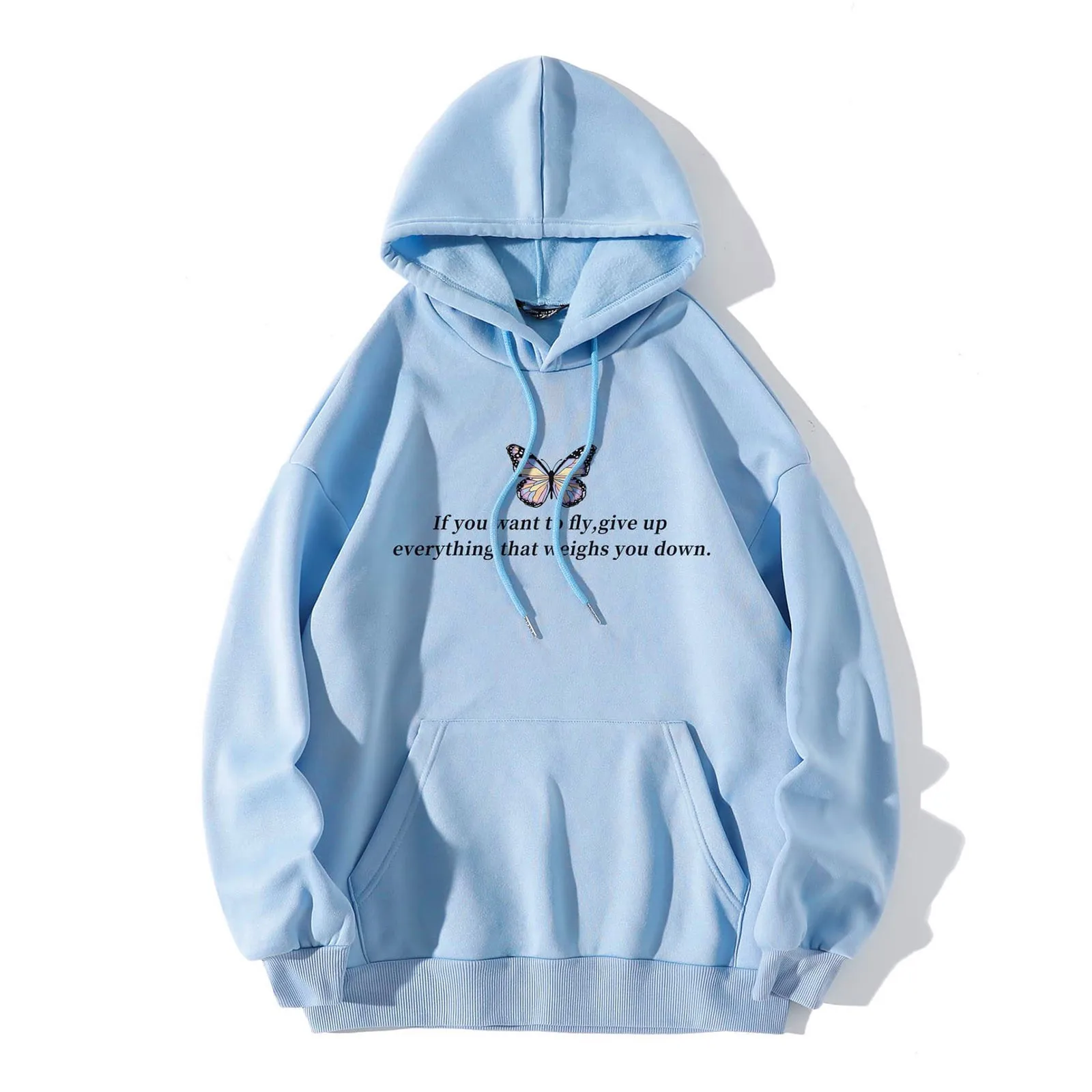 

Ladies Women's Letter Graphic Hooded Print Round Neck Long Sleeve Sweatshirt Tops Women Sweatshirts Hoodie Sweatshirt