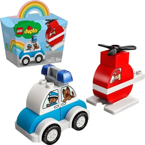 Оригинальный Конструктор LEGO DUPLO 10957 пожарный вертолет и строительные блоки игровой набор 14 шт. для + 18 месяцев подарок для малыша