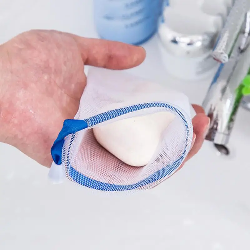 

10 Pcs/Set Portable Hangable Handmade Soap Saver Bag Bath Shower Travel Foaming Mesh Net Cleansing Delicate Foam Network