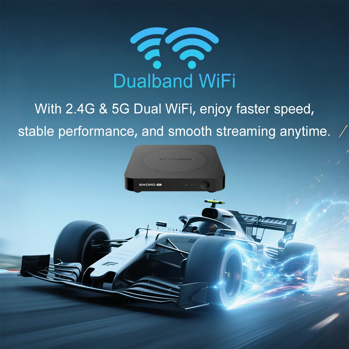 Фото ACECONN Sword Pro+ Потоковая передача Android iptv коробки 4K TVONAIR3 2 ГБ 16 ГБ Двойной Wi-Fi BT Поддержка голосового удаленного подсветки Find RCU TV Box №3