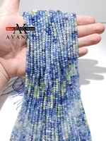 natural stone faceted kyanite beads small section loose spacer for jewelry making diy necklace bracelet 15 3x4mm 4x6mm