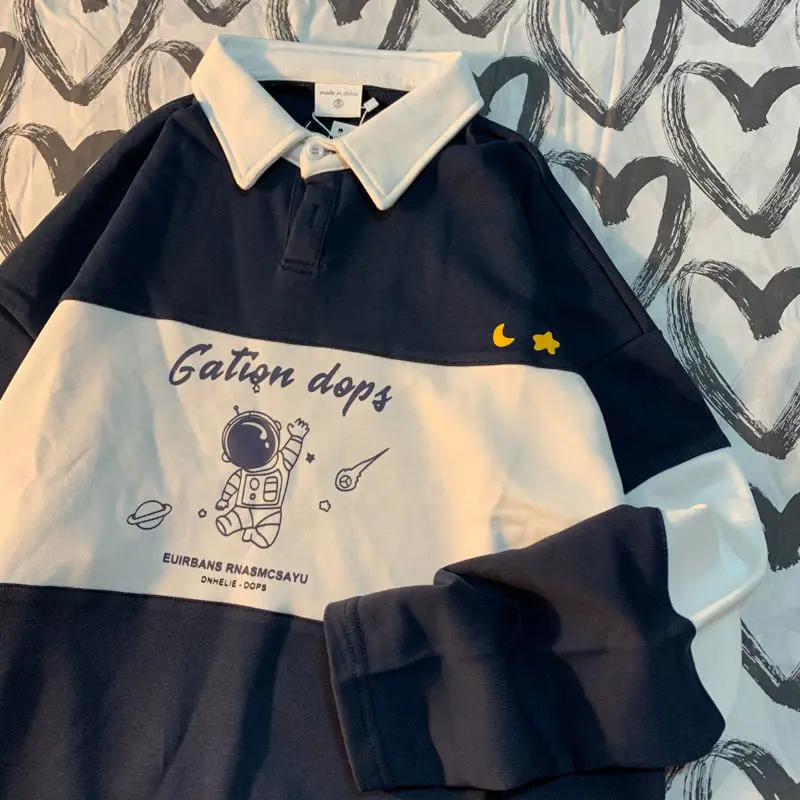 Женская толстовка с длинным рукавом розовая Свободная Толстовка большого