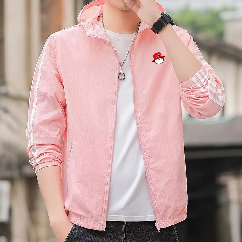 2023 Summer New Golf Embroidery Thin Style Breathable Top Jacket Coat Men's Leisure Sun Protection Clothing