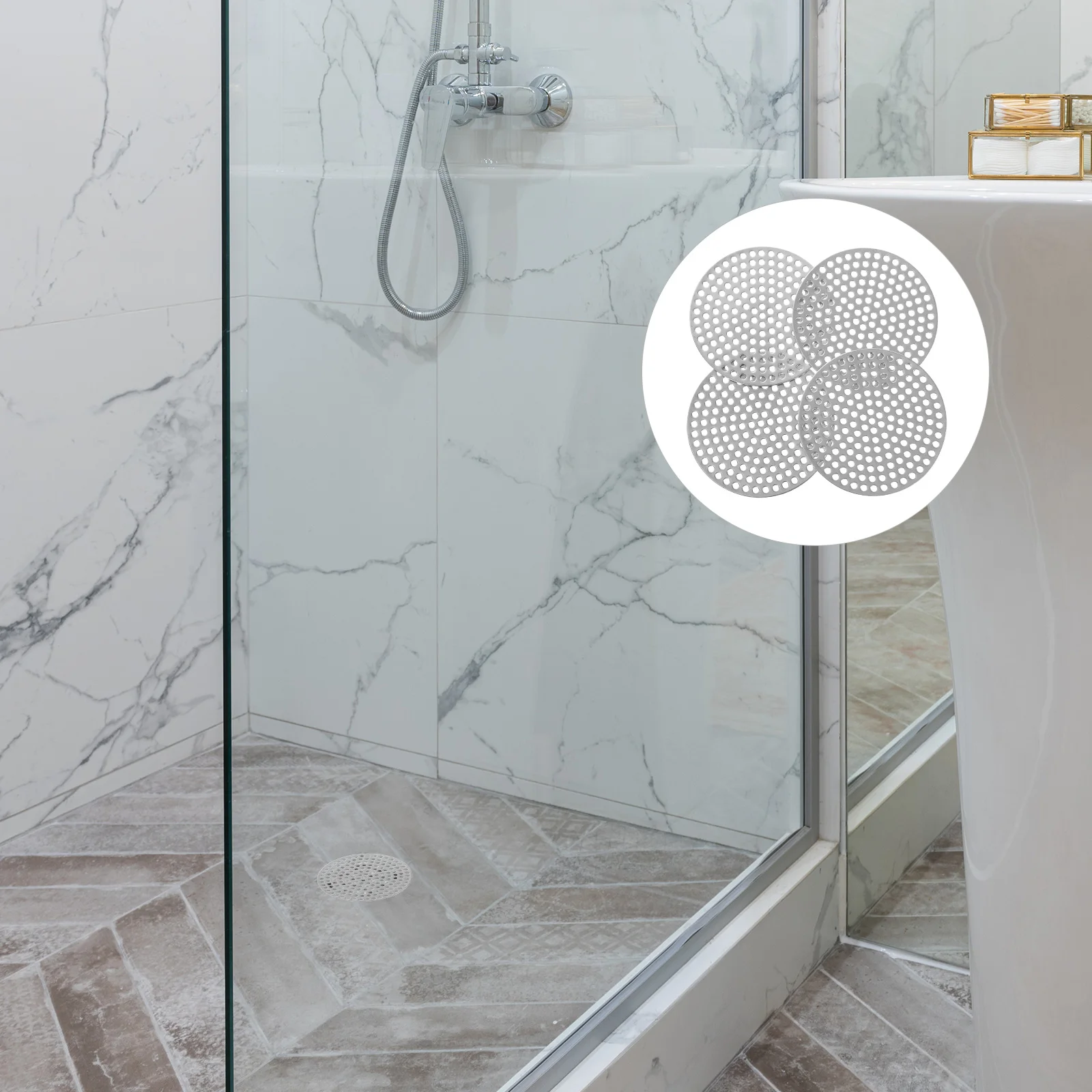 

4Pcs Compact Practical Drain Hair Filters Kitchen Sink Strainers Sink Drain Stoppers Kitchen Sink Stoppers