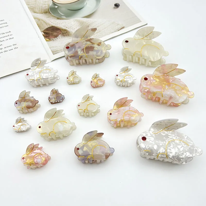 

New Plastic Rabbit-shaped Hair Grip Clip Fashion Cartoon Headwear Mini Cute Styling Decorative Hair Claws Accessories