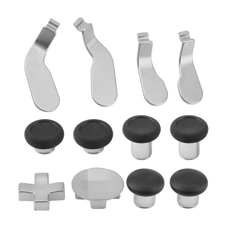 

RISE-12Pcs Personality DIY Replacement Thumb Grips Stick + D-Pad And Bumper Button Set For ONE Elite Controller