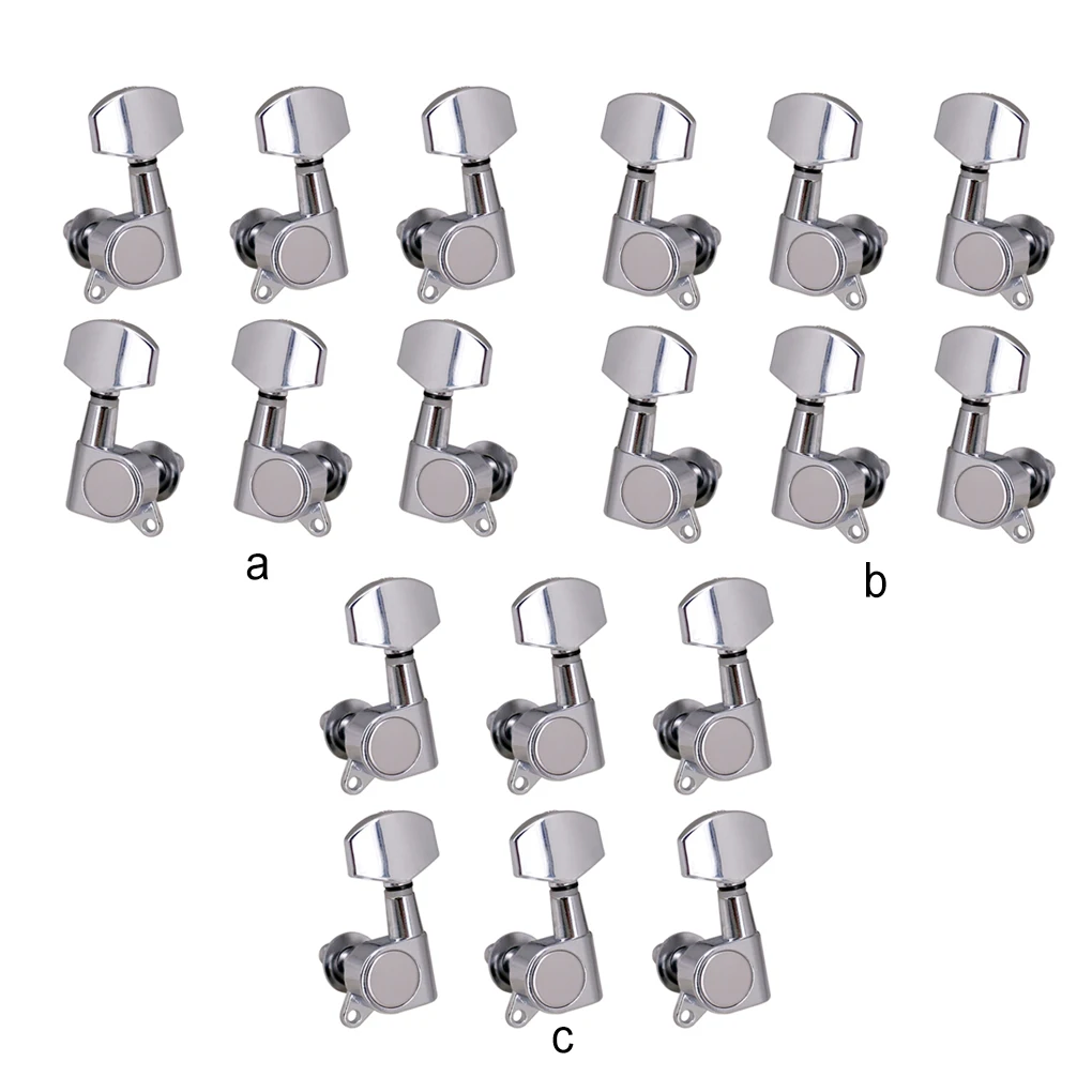 

6 Pieces Tuning Pegs Professional Replacing Part Adjusting Handle Component Machine Heads Sealed Guitar Knobs for Replace