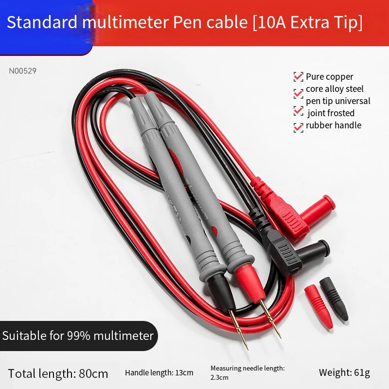 

Цифровой мультиметр, измерительные провода, 1000 В, 10 А/20 А, универсальный игольчатый наконечник, мультиметр, тестер, свинцовый зонд, провод, ручка, кабель