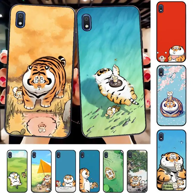 

Cartoon Fat Tiger Phone Case for Samsung A51 01 50 71 21S 70 31 40 30 10 20 S E 11 91 A7 A8 2018