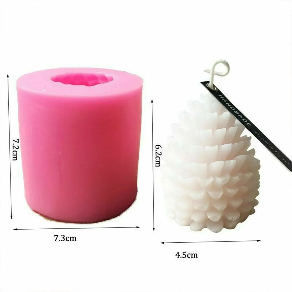 

2021 3DChristmas Pine Cone Silicone Candle-Mold DIY Handmade Aromatherapy Candles Beeswax Pinecone Candle Making Moulds