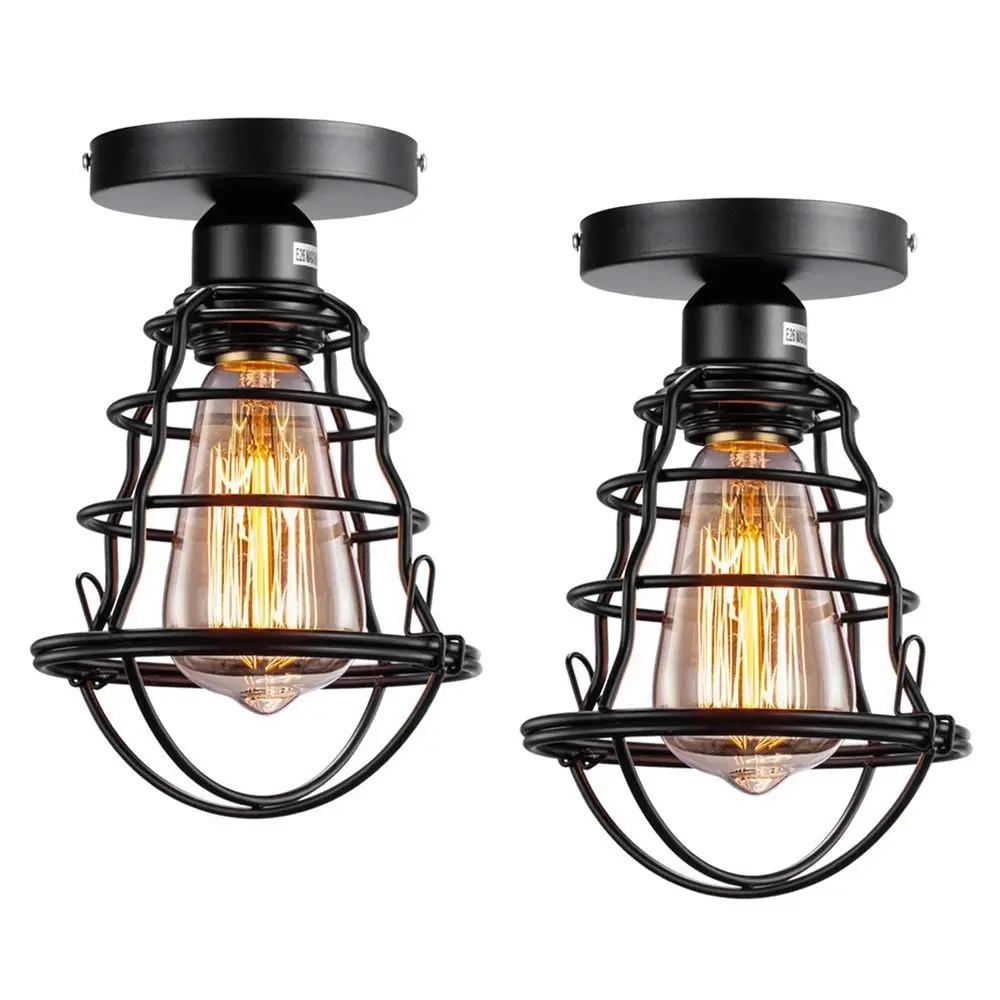

Stairway Farmhouse Lighting Metal Cage for Kitchen Lamp Shades Hallway Light Ceiling Light Light Fixtures Lamp Covers