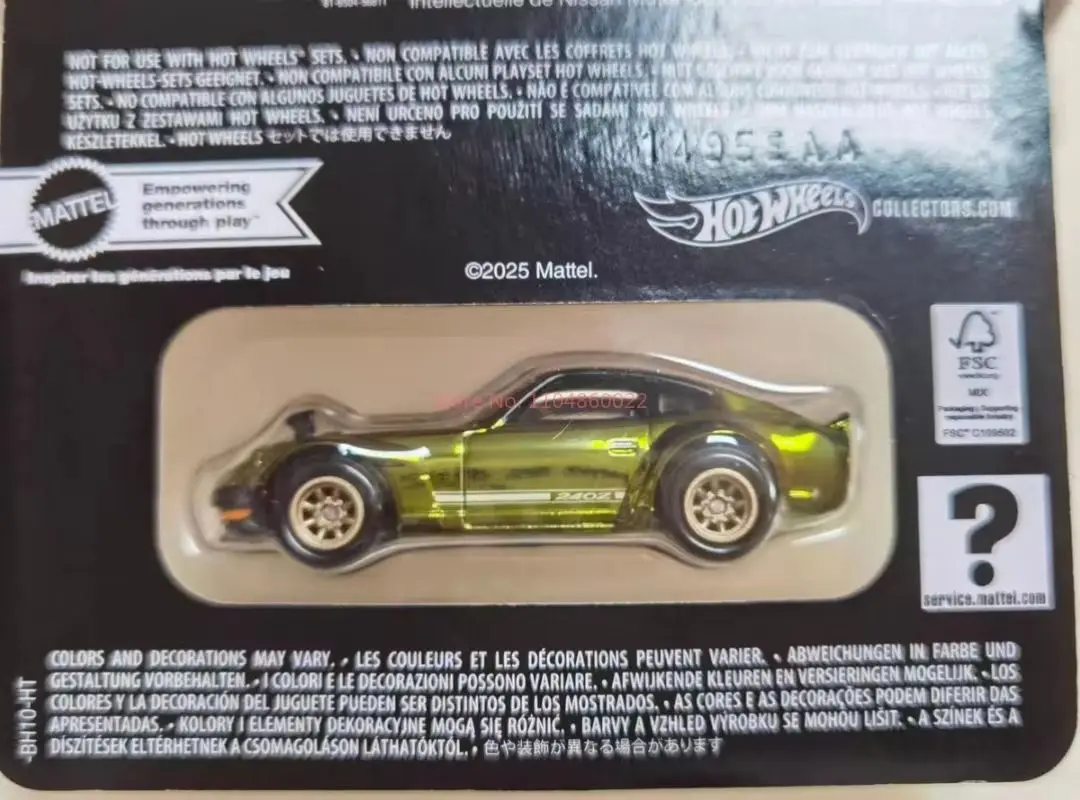 Оригинальные 164 Hot Wheels RLC 1972 Datsun 240Z с гальваническим покрытием, оливково-зеленый, ограниченный, Коллекционная машина, редкая модель автомобиля, игрушки, подарки (art.: 3920d314e6233) - 3920d314e6233
