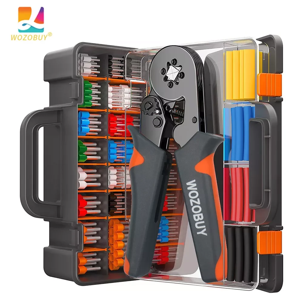 

NEW2023 Tubular Terminal Crimping Tools Mini Electrical Pliers HSC8 6-4 0.25-10mm² 23-7AWG 6-6 0.25-6mm² High Precision Clamp