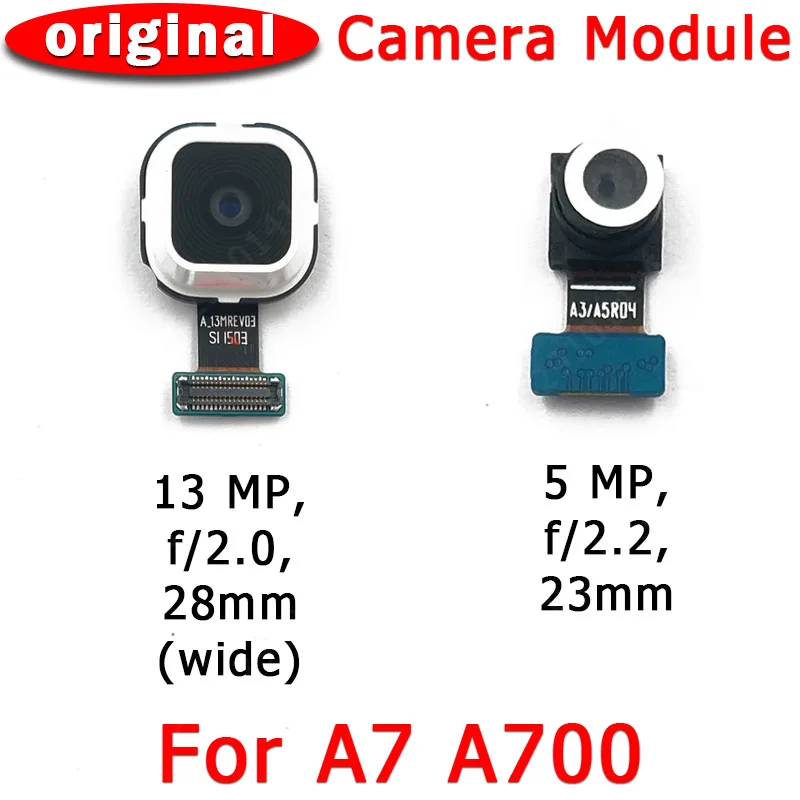 

Original Front Rear View Back Camera For Samsung Galaxy A7 A700 Main Frontal Facing Selfie Camera Module Replacement Spare Parts