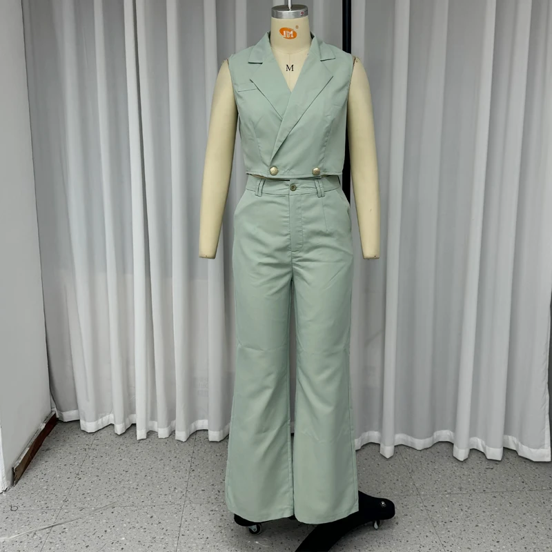 Женский комплект из двух предметов Wefads модный летний однотонный топ без рукавов