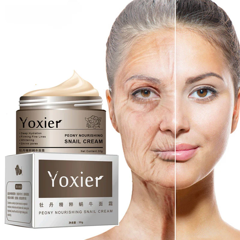 

Snail Cream Face Anti-Aging Nourishing Fade Wrinkle Whitening Moisturizing Oil Control Day Cream Firm Lift Face Skin Care Korean