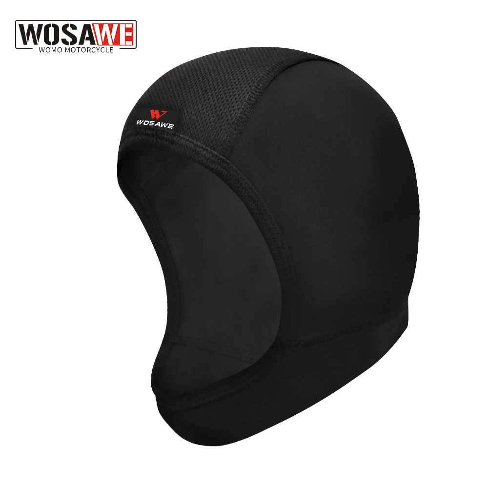 

WOSAWE Motorcycle Helmet Inner Beanie Cycling Cap Sports Fitness Skull Cap Motocross Ski Bike Racking Headgear Men's Winter Hat