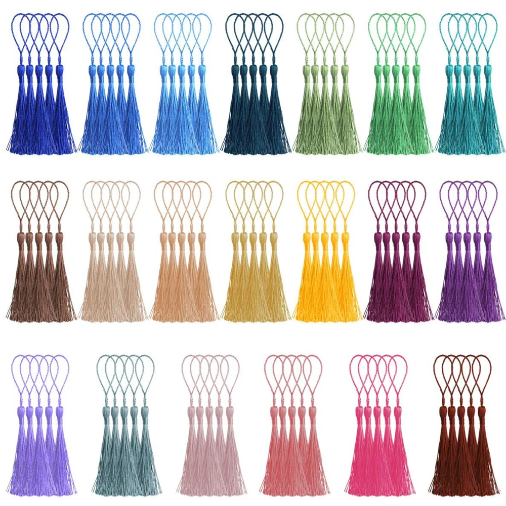 100 шт./лот Вертикальная кисточка шелковая бахрома шитье отделка декоративные