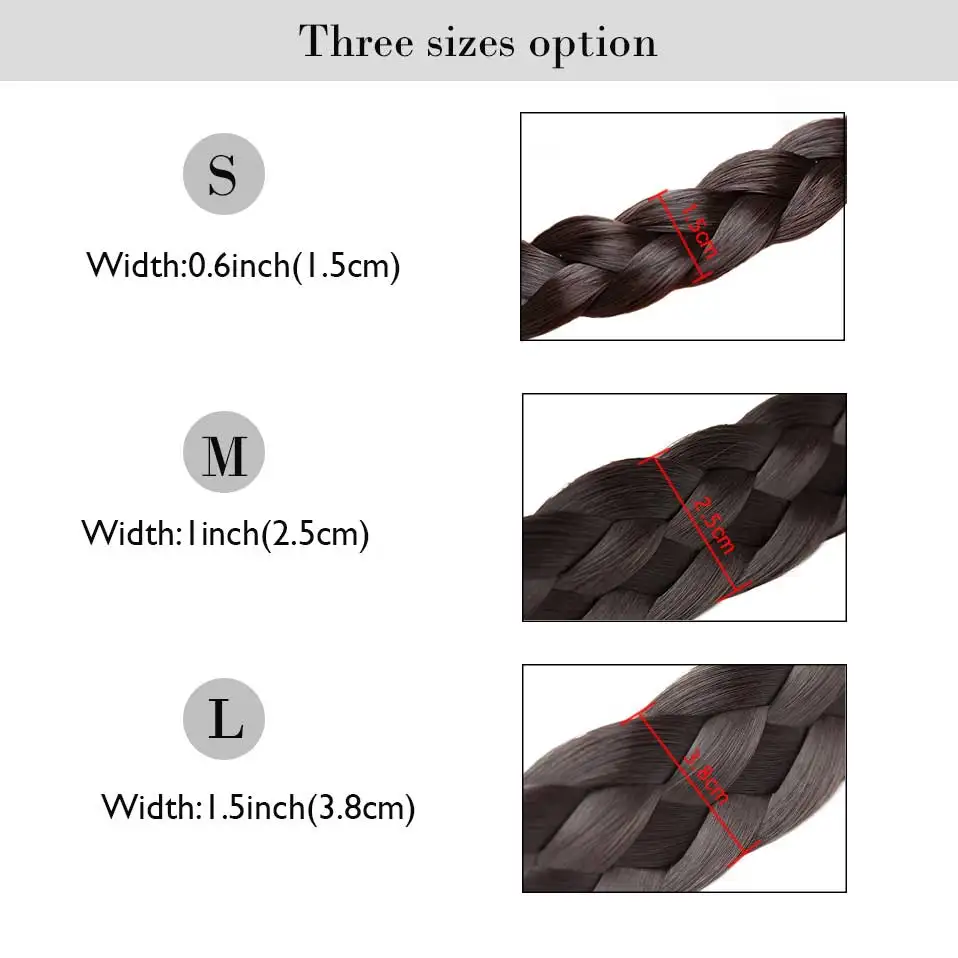 Синтетическая Накидка Для Волос S-noilite 3 Размера Плетеная Повязка В Богемном Стиле