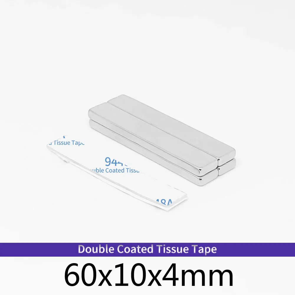 60x10x4 мм сильный поисковый магнит с самоклеющейся полосой 3 м постоянный NdFeB
