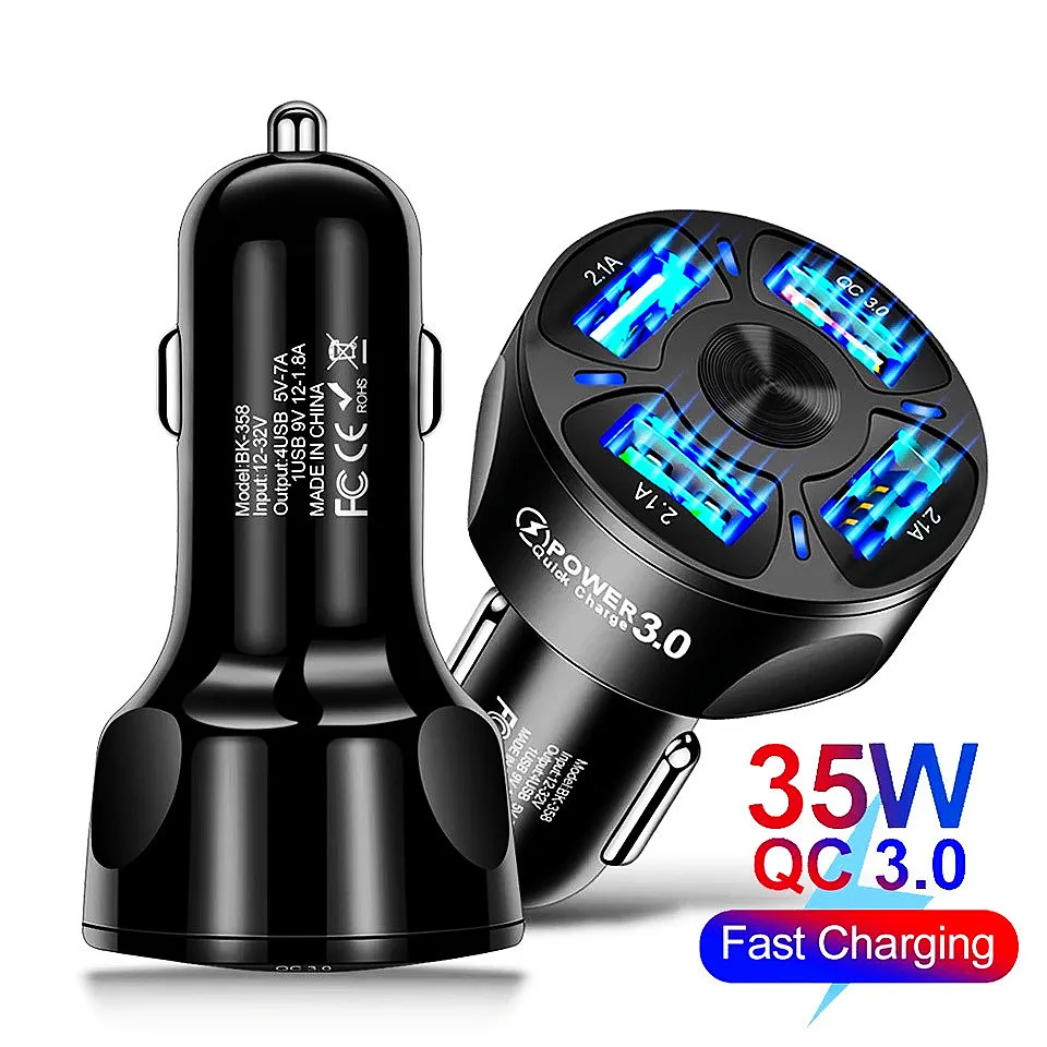 

Car Mobile Phone Charger USB Charger For Iphone 11Pro GPS Fast Charging Car-Charger Dual USB Charger For Xiaomi Huawei Tablet