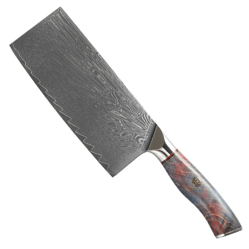 

Genuine Damascus Knife 67 Layers Damascus Steel 7 Inch Sharp Cleaver Slicing Chinese Chef Kitchen Knife Cooking Tool Wood Handle