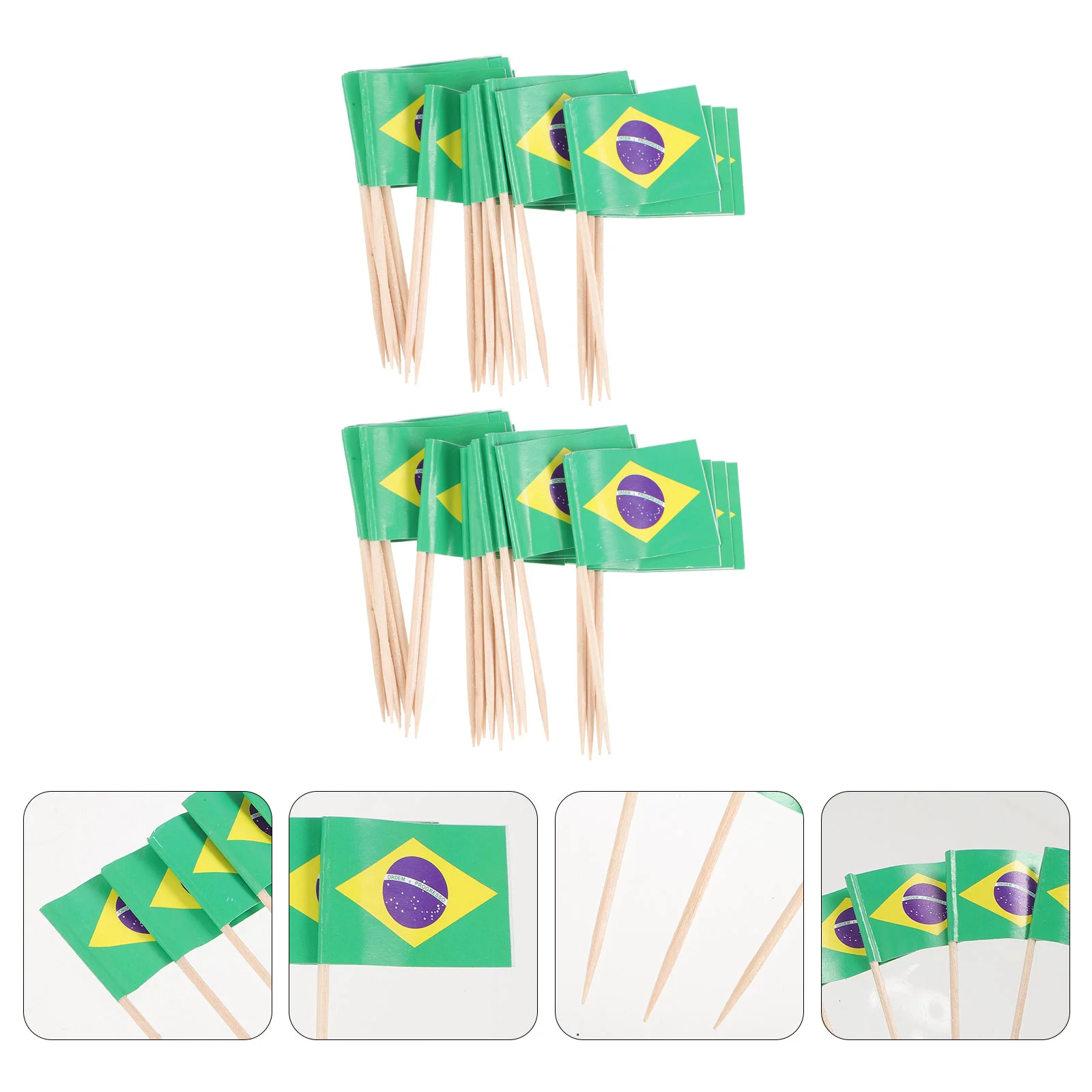 100 шт. декоративные топперы для торта с национальным флагом