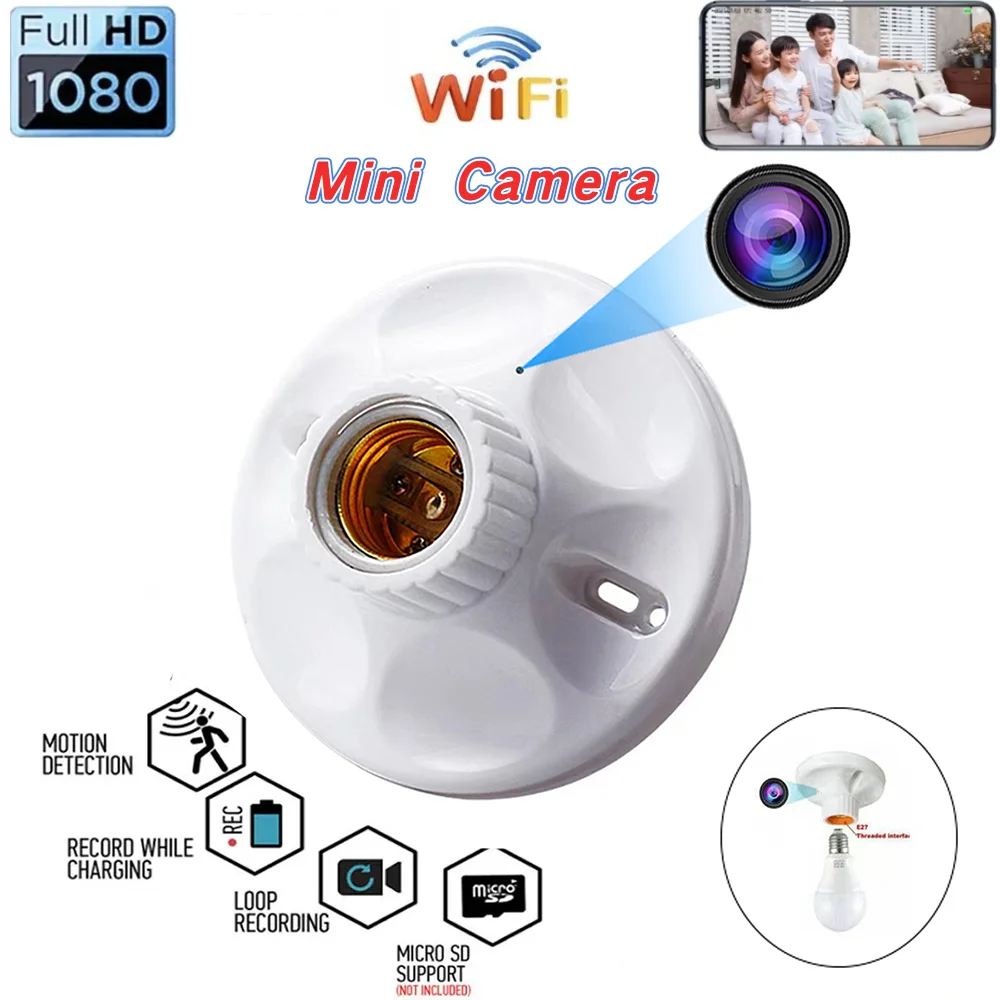 

Беспроводная IP-веб-камера 2 в 1 с цоколем лампы E27