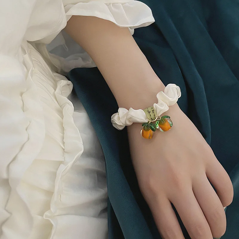 

Persimmon Ruyi Hair Rope Bracelet Small Fresh Korean Head Rope Cute Rubber Band Hair Jewelry Hair Bands for Hair Tieing