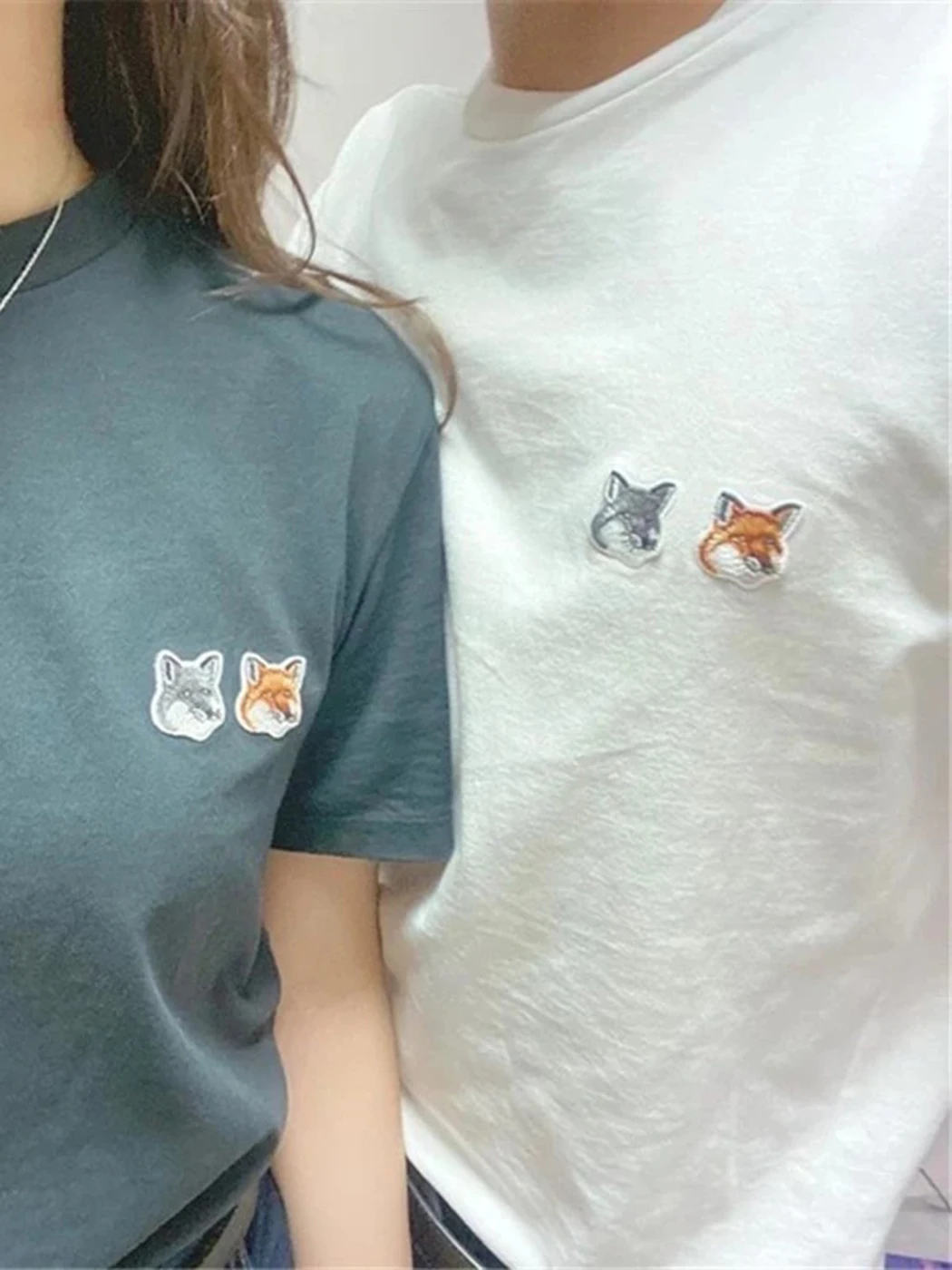 

FOX Embroidered Tee Shirt Women Summer 2022 Short Sleeve Fashion Korean T Shirt Luxury T-Shirts Lady Chic Tees Tops