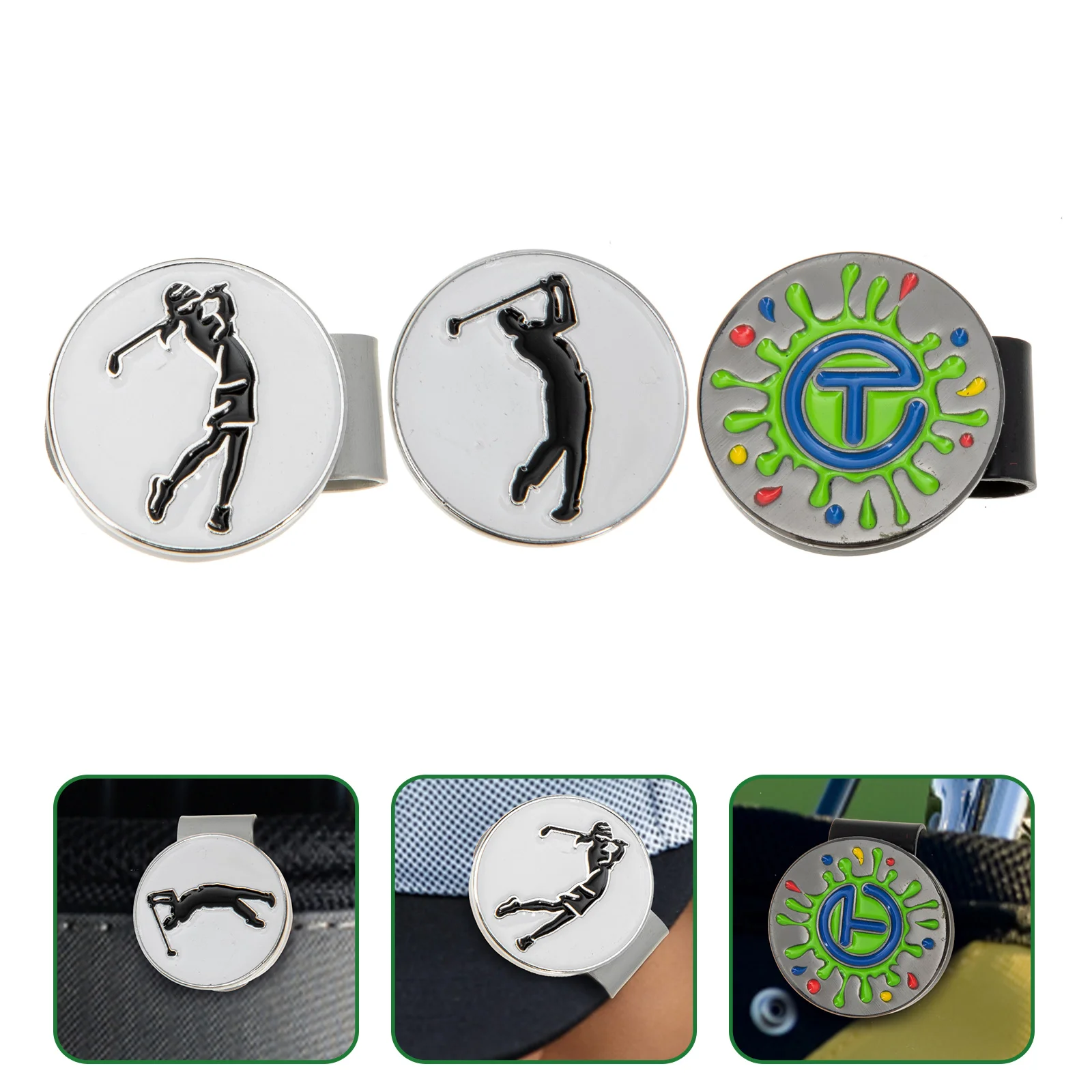 

5Pcs Golfs Hat Clips Golfs Markers Metal Golfs Hat Clips Markers Ball Utta