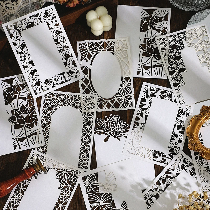 

6pcs/set Lace Sticky Notes Special Material Hand Account Scrapbooking DIY Craft Stickers Decoration Journal Diary Stationery