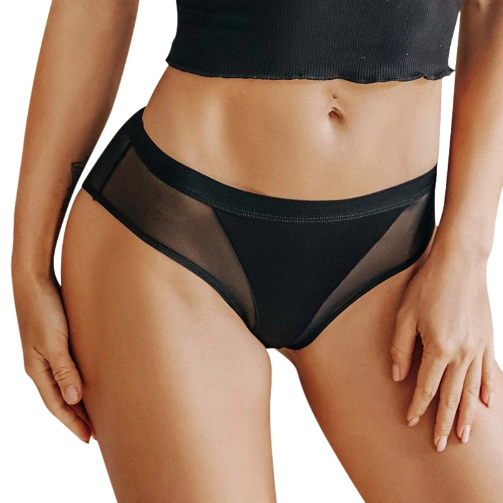 

3 Pack Plus Size Low Waist Hipster Ladies Seamless Thin Brief Full Coverage Brief Hollow Out Briefs Women Mesh Panties