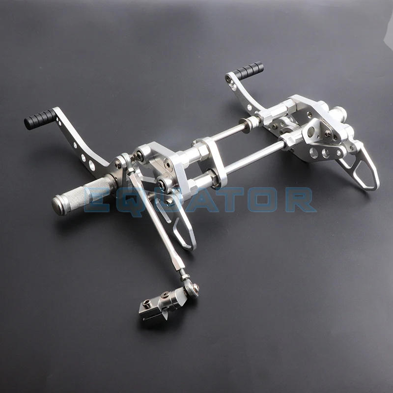 

silver Suitable for Honda Monkey Z50, Charlie Motorcycle Aluminum Adjustable Motorcycle Rear Seat Foot Pedal Rear Foot Pedal