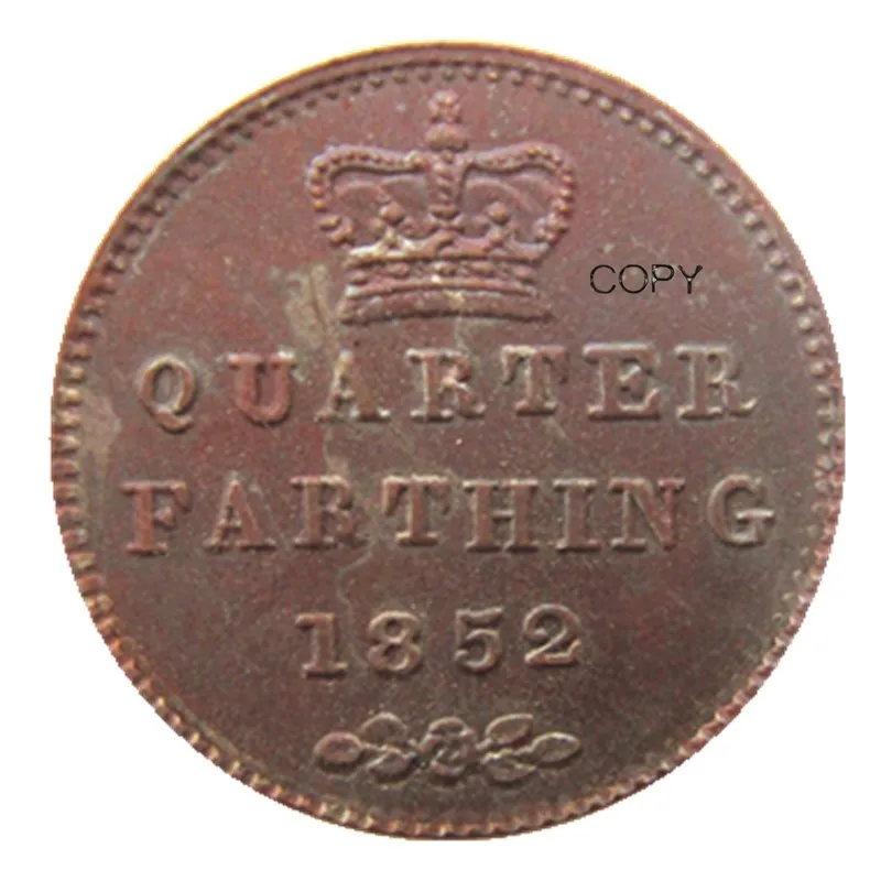 

UK 1852 Великобритания/цейлонская Виктория четверть Farthing копия монет