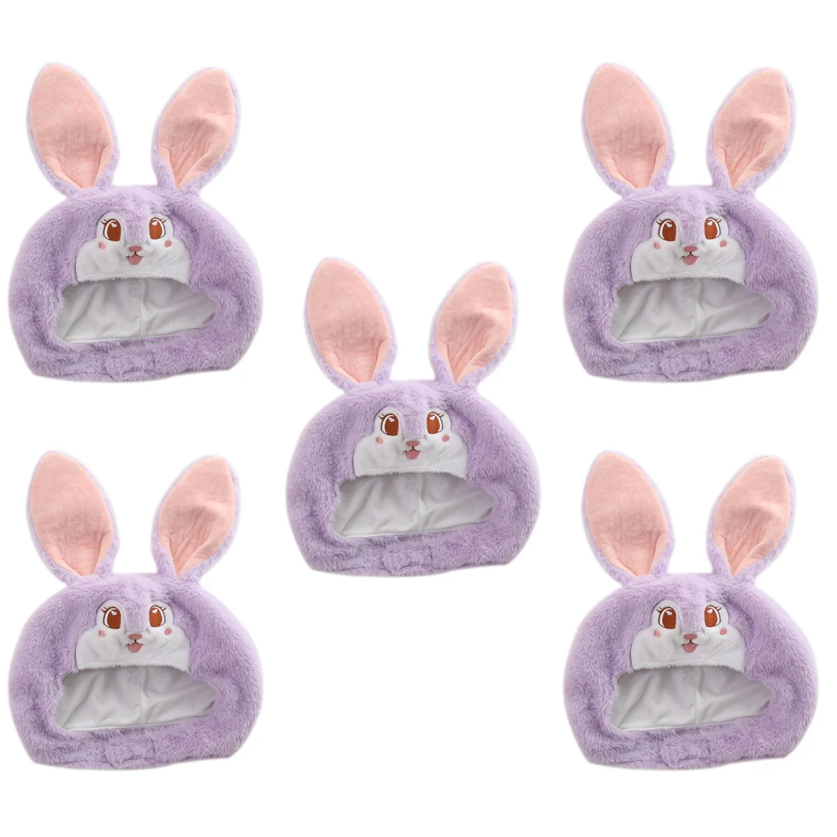

5pcs Bunny Hat Cosplay Prop Funny Hat Easter Costume Accessories Photo Prop Plush Bunny Hat