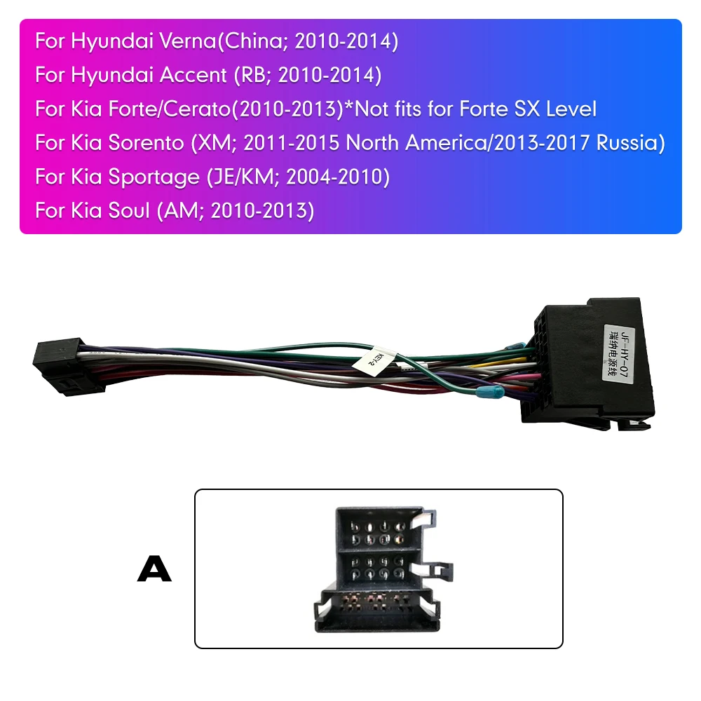 

Автомобильный аудио MP5-плеер, кабель питания, Android, автомобильный радиоприемник, стерео GPS, центральный автомобильный мультимедийный плеер, аксессуары для Hyundai Kia