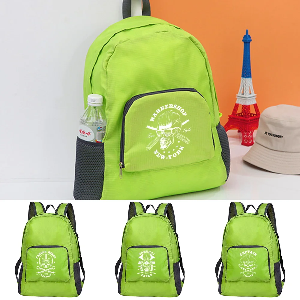 

Ultralight Soft Foldable Camping Shoulder Backpack Climbing Skull Print Travel Mountaineering Hiking Cycling Organizer Daypack