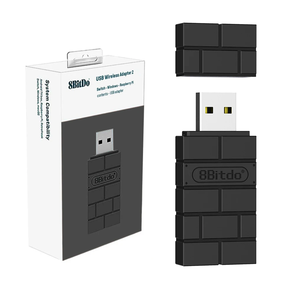 

8Bitdo беспроводной Bluetooth-совместимый адаптер 2 конвертер для PS5/PS4/Switch/Raspberry Pi/Xbox Series X/S/контроллеры для Windows