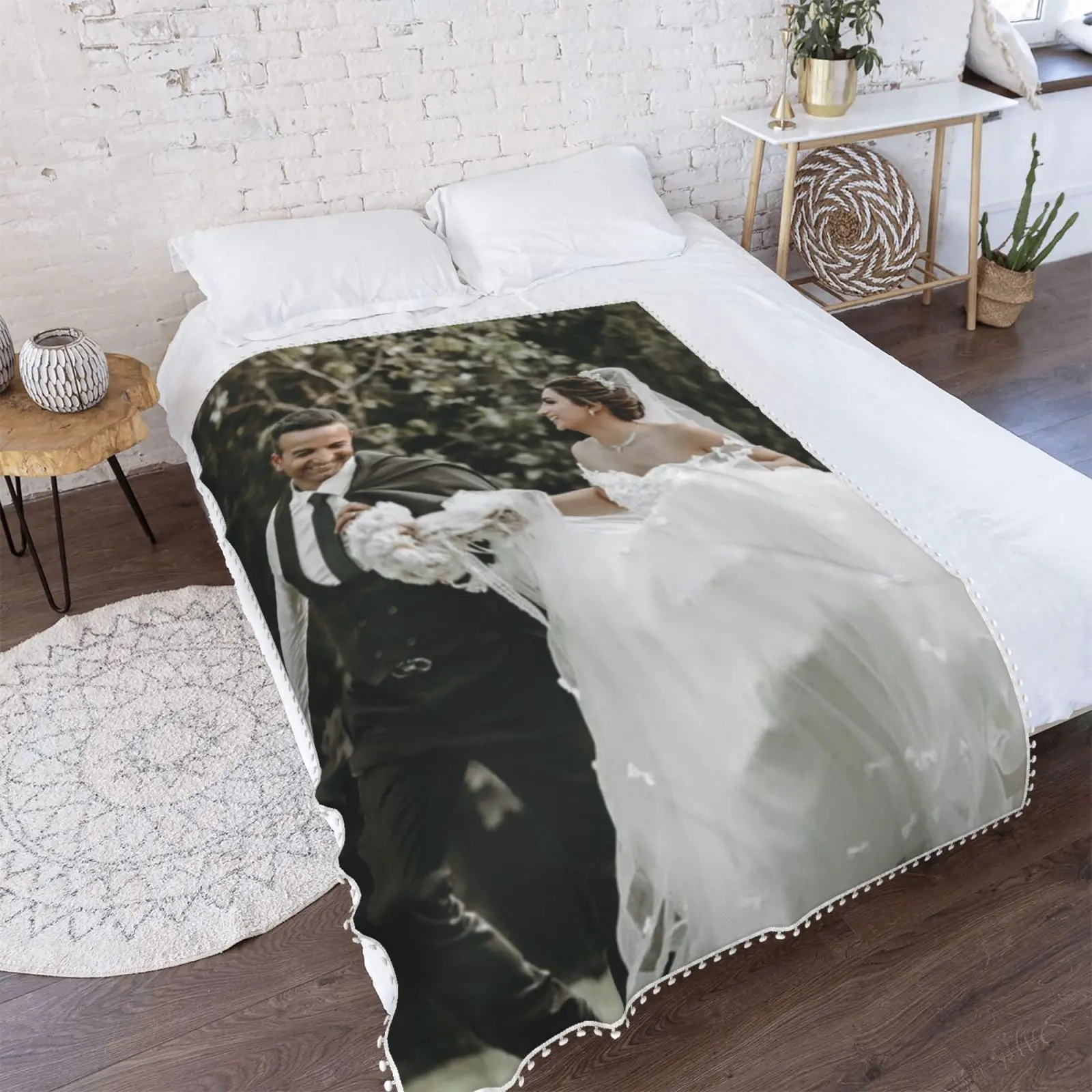 

Custom Your Picture Blanket Personalized Wedding Throw Wedding Gift