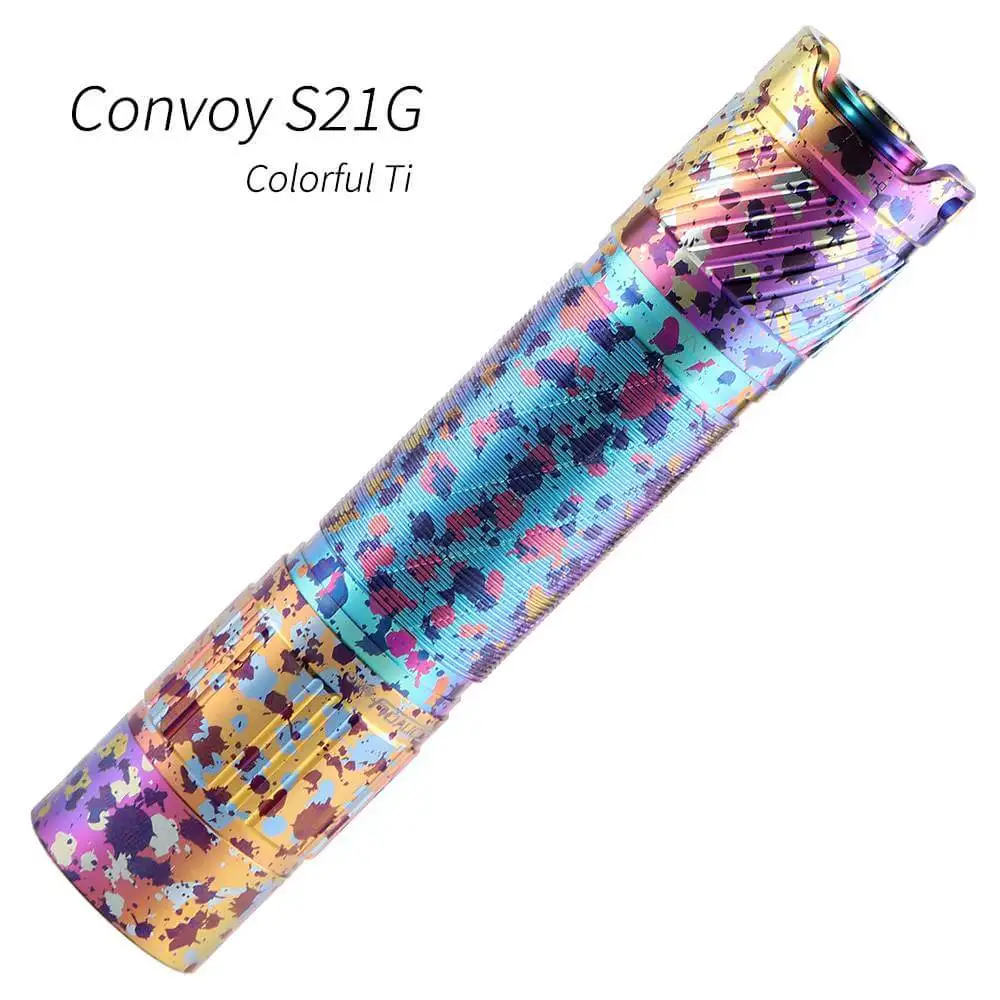 Цветной титановый фонарик Convoy S21G 21700