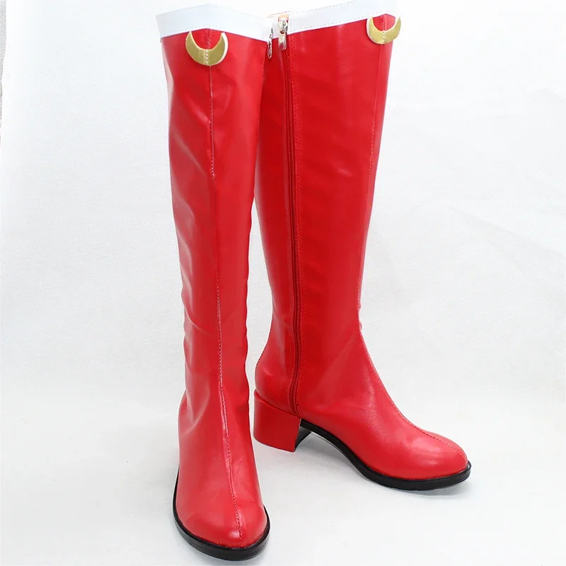 Цукино Усаги обувь для косплея красные туфли из искусственной кожи Хэллоуин