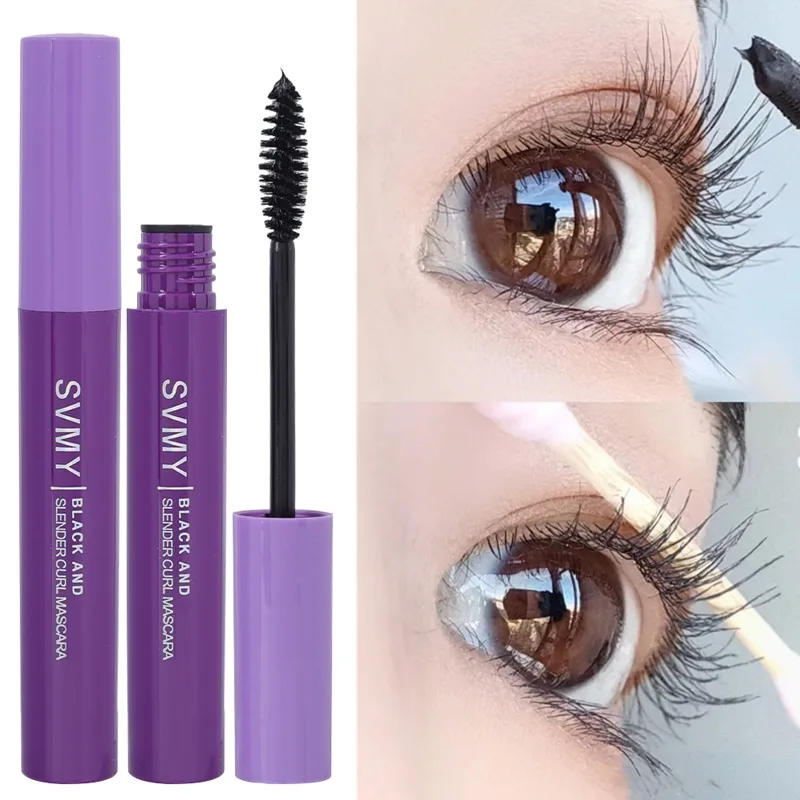 z jedwabnego włókna tusz do rzęs przedłużania naturalny wodoodporny Curling gruby dodatkowa objętość czarny brązowy makijaż kosmetyczny