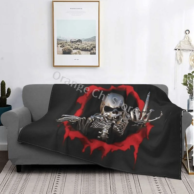 

Skull Blanket warm and comfortable flannel wool blanket for sofa bed cover quilt travel custom