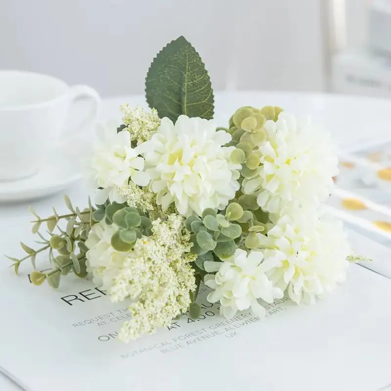 

Искусственные шелковые цветы лаванды и хризантемы для декора свадьбы