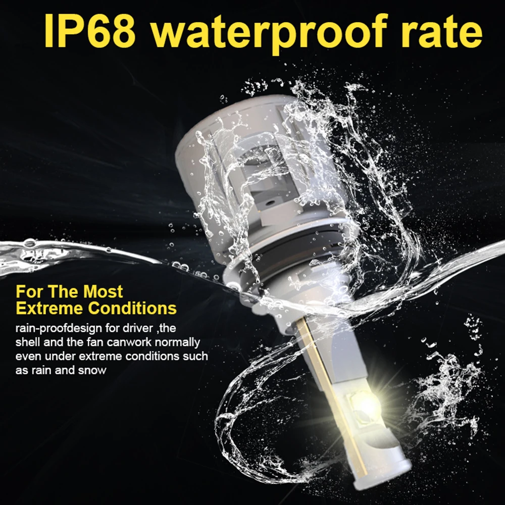 Высокомощные Светодиодные Автомобильные Фары H7 H4 H11 Xhp70 Canbus Совместимые С 120 Вт