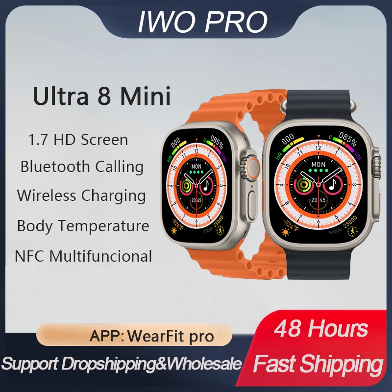

IWO Ultra 8 Мини Смарт-часы 41 мм оригинальные женские Смарт-часы серии 8 Bluetooth звонки пульсометр Беспроводная зарядка водонепроницаемые часы