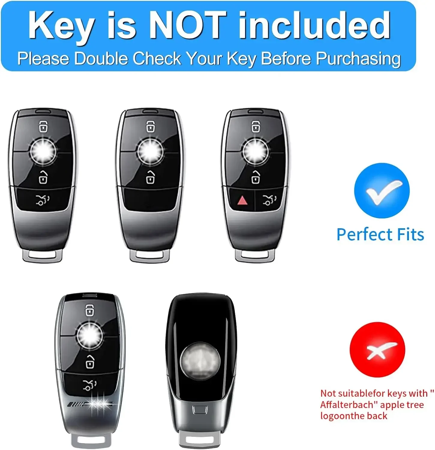 Carbon Fiber Key Fob Cover For Benz Case Protector Shell A-B-C Class S-Class G-Class E-Class CLA GLB CLS GLE GLC
