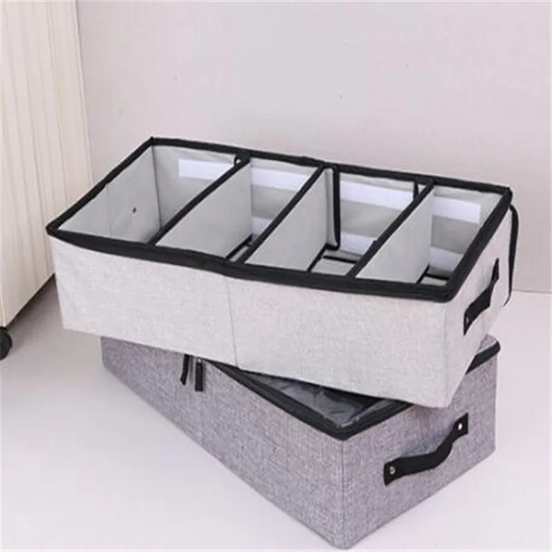 

Useful Hot Foldable Storage Box For Shoes Wardrobe Closet Organizer Sock Bra Underwear Cotton Storage Bag Under Bed Organizador